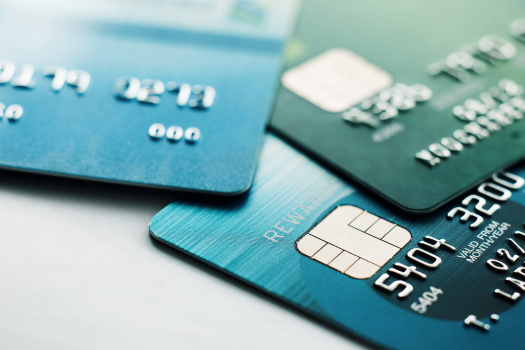 credit cards closeup