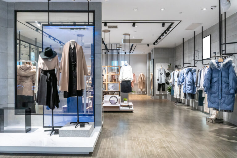Retail shop with clothes